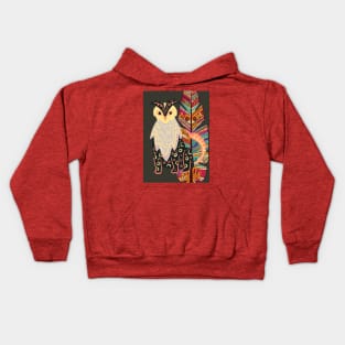 Mexican Alebrije folk art owl-leopard artwork Kids Hoodie